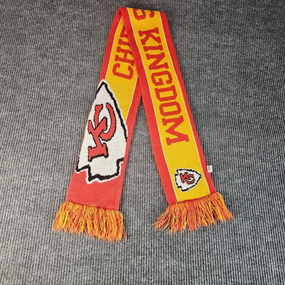 Kansas City Chiefs Scarf Mens One Size Red NFL Football CHIEFS KINGDOM FOCO